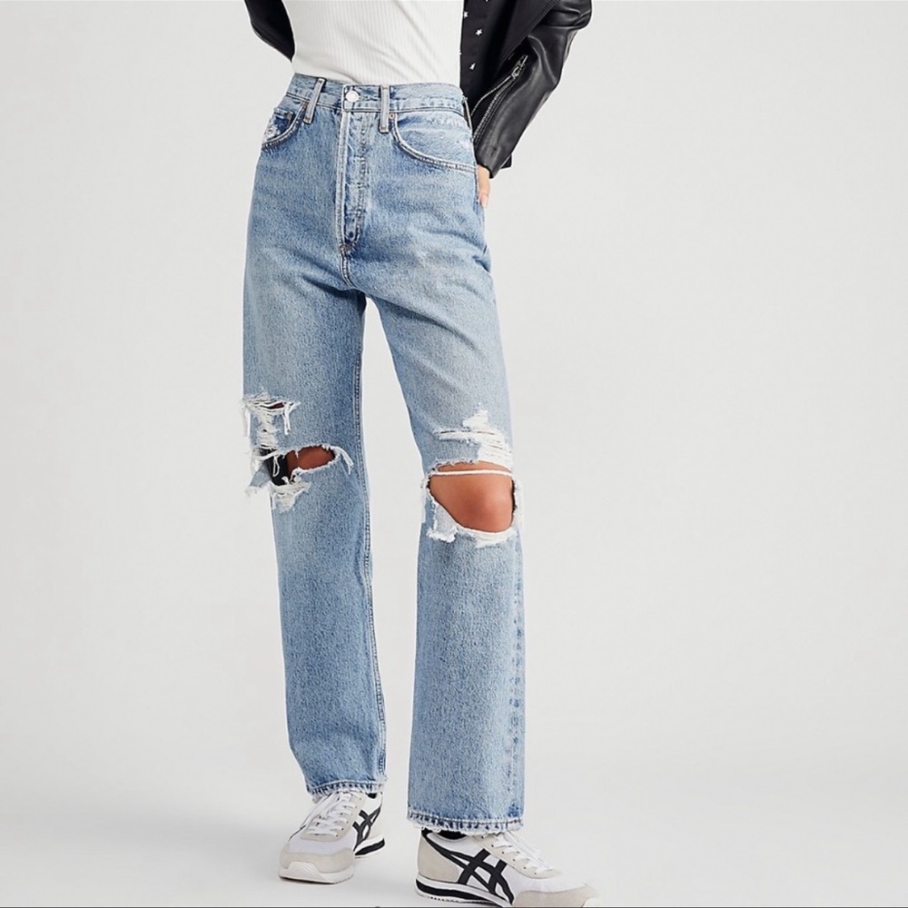 AGOLDE 90s High-Waisted Straight Leg Jean I’m Fallout